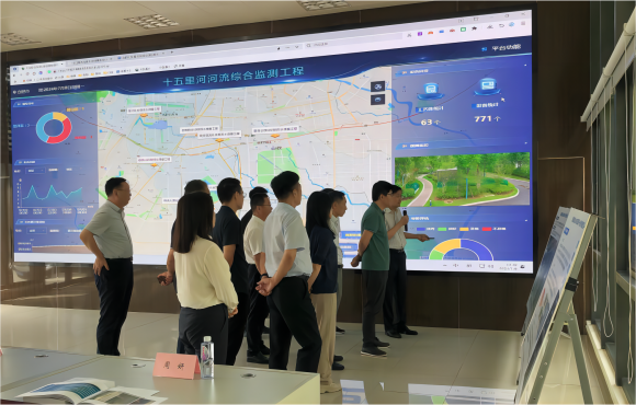 李建中一行调研尊龙凯时十五里河流域治理项目